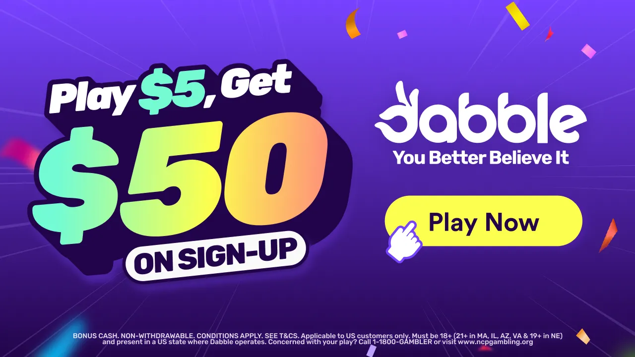 رمز ترويج Dabble FOXNOVS: ادفع 5 دولارات واحصل على 50 دولاراً